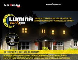 Proiettore solare CFG linea LUMINA PARK 30W 4000K IP65 5000LM cin telecomando e sensore di movimento PIR