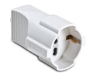 Master 05541 presa bipasso volante colre bianco, modello schuko 2 poli