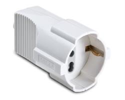 Master 05541 presa bipasso volante colre bianco, modello schuko 2 poli