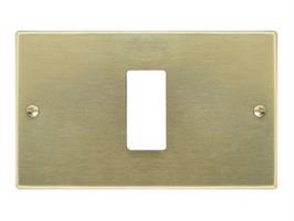 Placca feb elettrica 2503, 3 moduli colore champagne