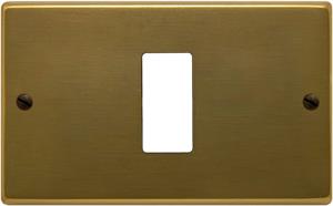 Placca feb elettrica 2513, 3 moduli colore bronzo