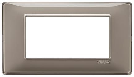 Vimar linea 14654.40 placca colore reflex cenere, 4 moduli