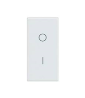 Interruttore bipolare Elettrocanali serie Easy illuminabile, colore bianco 1 modulo, 16A-250V compatibile con Matix