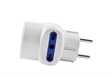 Adattatore tripla spina schuko colore bianco 250V e 16A