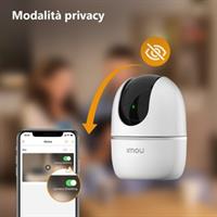 Imou A1 Telecamera da Interno WIFI in Full HD 1080p Motorizzata Sirena Integrata Rilevamento suoni anormali Smart Tracking Funzione Privacy Visione Notturna Comunicazione Bidirezionale