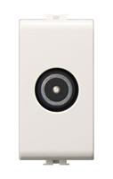 Elettrocanali serie EASY presa coassiale TV connettore maschio, diretta per impianti monoutenza, passante per impianti a cascata