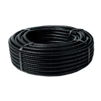 Tubo Corrugato in PVC nero Elettrocanali flessibile diametro 32mm con tirafilo rotolo 100mt