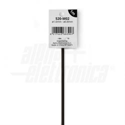 Guaina Termorestringente Alpha Elettronica, restringimento 2:1, diametro 1,6mm, colore nero, 1 metro