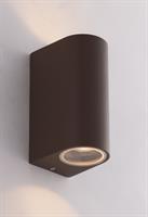 Applique da Esterno/Interno Doppia Luce Colere Corten Predisposto per Due Lampade attacco GU10