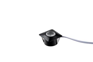 Faretto a Led incasso Fisso Quadrato colore Nero da 1 Watt 3000K Driver non incluso