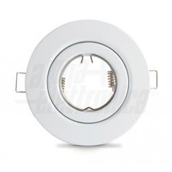 Alpha Elettronica Supporto colore Bianco per lampada Led con ghiera Orientabile da 109mm IP20