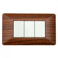 Placca Biesse serie Fom colore Legno 3 Moduli