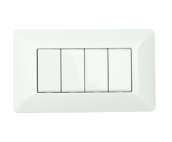 Placca Biesse serie Fom colore Bianco 4 Moduli