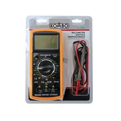 Tester Digitale Kombo da 220V Professionale per elettricista con alimetazione da 2 batterie da 9V