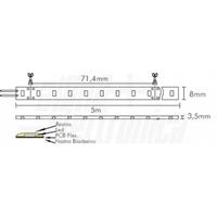 Striscia Led 112 Led/m SMD2835 Alpha Elettronica 5m da 24V 9,6W/m IP65 colore luce Bianco naturale