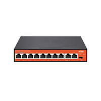 Gigabit Ethernet Switch Wi-Tek 8 PoE + 2 Uplink da 48V