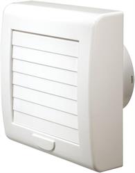 Aspiratore Elicoidale La Ventilazione-First Corporation da parete con serranda automatica foro 100mm colore Bianco