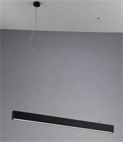 Plafoniera Led a sospensione in alluminio 100cm 26W 3000K colore Nero goffrato con Driver incluso