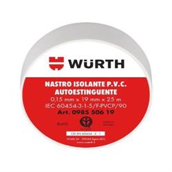 Nastro Isolante Wurth da 19mm 25 Metri colore Bianco