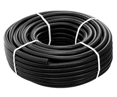 Tubo Protettivo Isolante Corrugato Pieghevole Autoestinguente Con Tirafilo colore Nero Diametro 20MM (matassa 100 METRI)