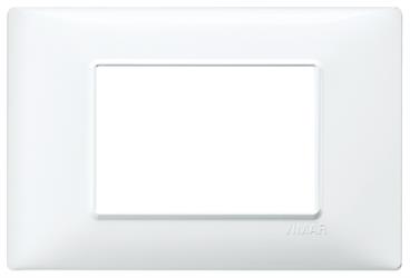 Placca 3 moduli Vimar Linea in tecnopolimero colore Bianco