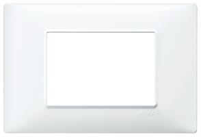 Placca 3 moduli Vimar Linea in tecnopolimero colore Bianco