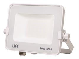 FARETTO SLIM BIANCO IP65, LED SMD Serie FA4, 30W, 110°,6500K, 220-240Vac,LM2800, CRI80, 141x117x27mm