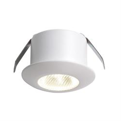 Faretto a Led incasso Fisso Rotondo colore Bianco da 1 Watt 3000K Driver non incluso